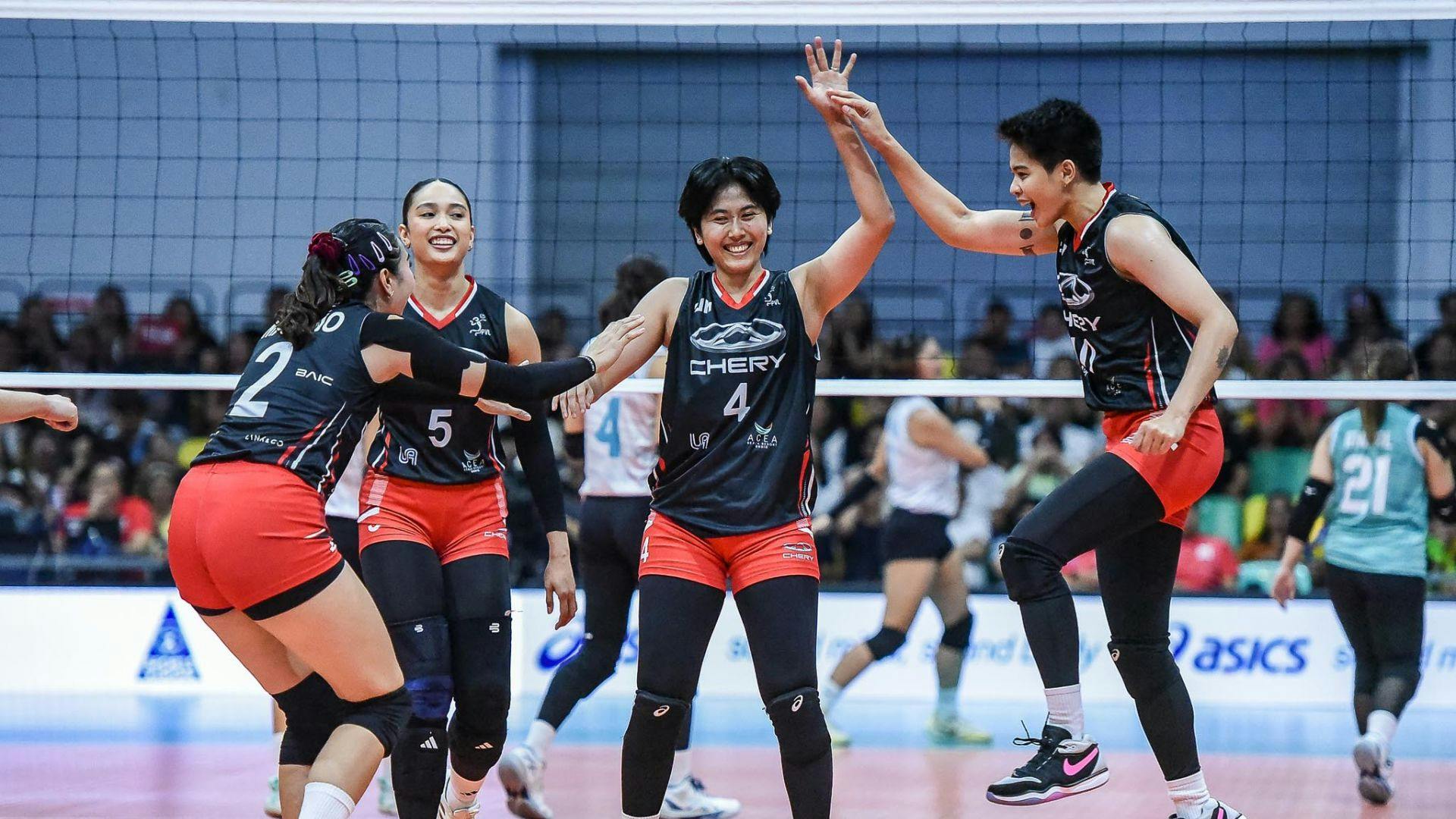 Chery Tiggo knocks out Galeries Tower to make PVL on Tour quarterfinals